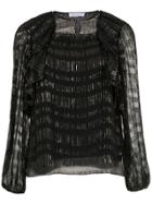 Nk Collection Ruffled Blouse - Black