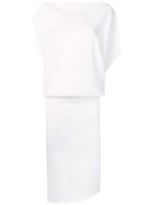 Poiret Draped Top Dress - White