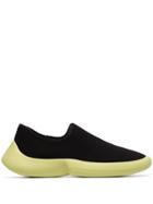 Camper Lab Black Slip-on Contrast Sole Sneakers