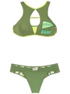 Amir Slama Bikini Top With Patch - Green