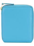 Comme Des Garçons Wallet 'colour Plain' Zip Around Wallet - Blue