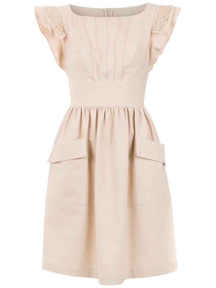 Martha Medeiros Short Flared Dress - Nude & Neutrals