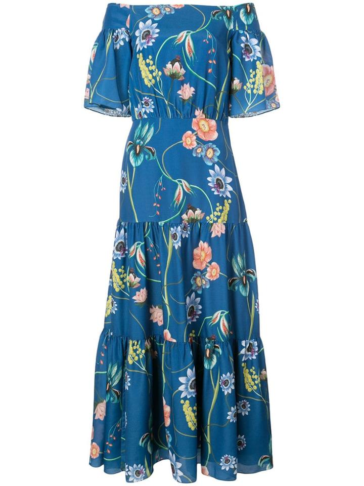 Borgo De Nor Emelia Vintage Flowers Dress - Blue