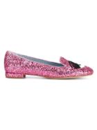 Chiara Ferragni Flirting Leather Slip-on Flats