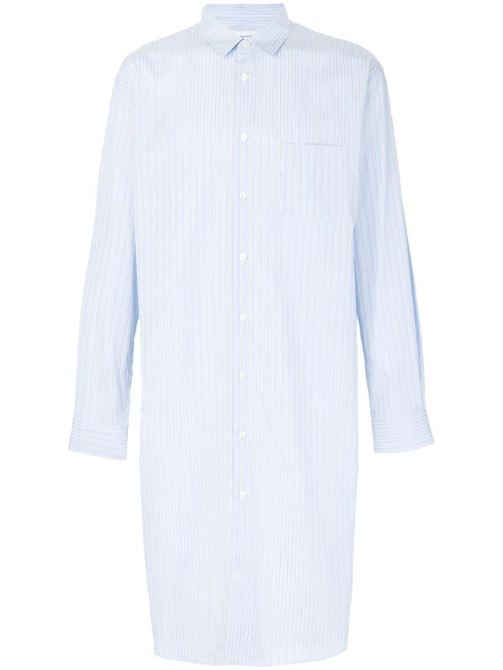 Comme Des Garçons Shirt Long Striped Shirt - Blue