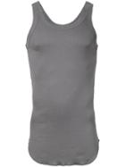 Kazuyuki Kumagai Curved Hem Vest, Men's, Size: 2, Grey, Cotton