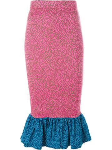 House Of Holland Pufferfish Frill Pencil Skirt