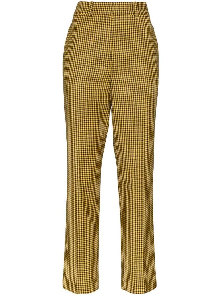 Racil Roy Gingham Trousers - Yellow