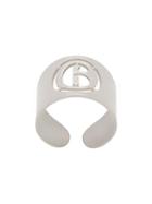 Mm6 Maison Margiela Logo Open Wide Ring - Silver