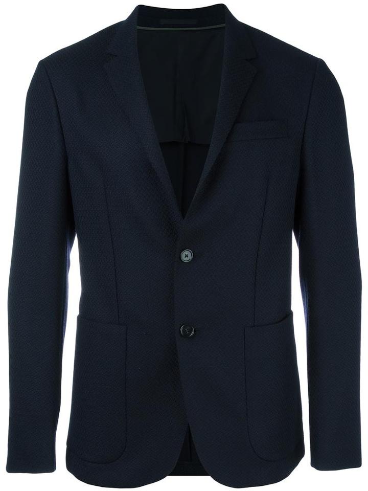Z Zegna Patch Pockets Blazer, Men's, Size: 46, Blue, Cupro/wool
