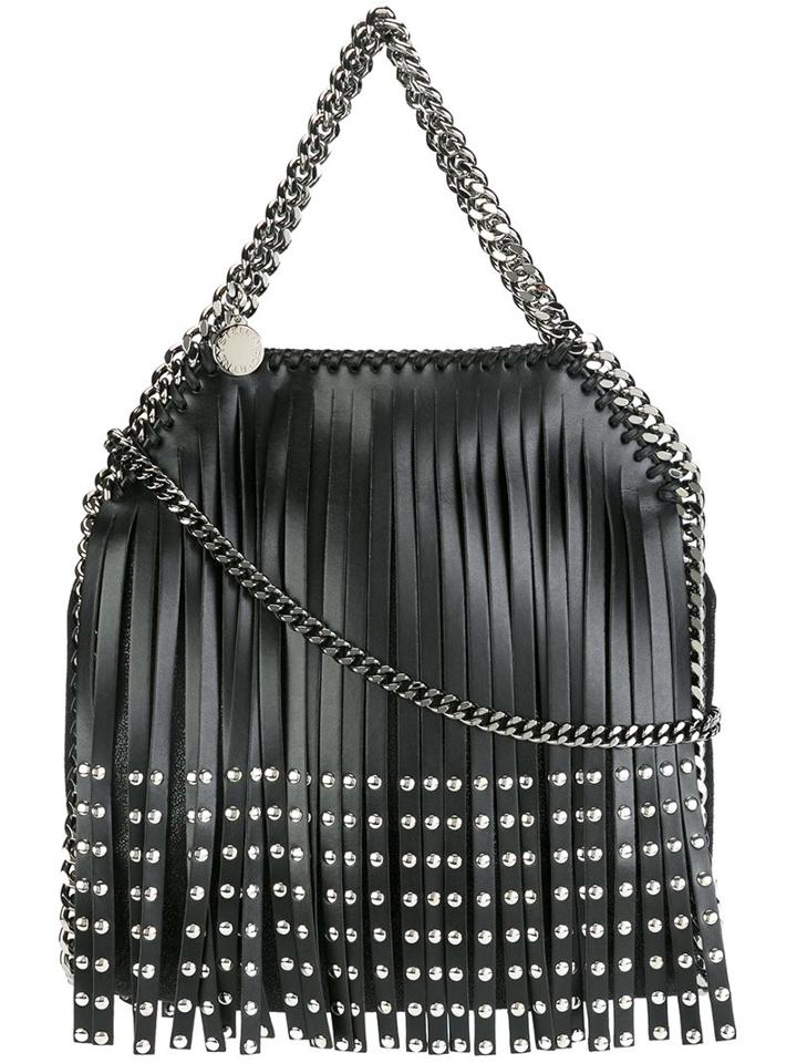 Stella Mccartney Mini 'falabella' Tote, Women's, Black, Polyester/polyurethane/cotton