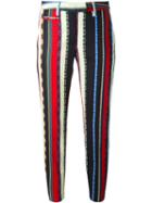 Dondup Stripe Print Ankle Length Skinny Trousers