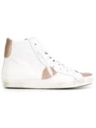 Philippe Model Logo Patch Hi-top Sneakers, Women's, Size: 36, White, Leather/rubber
