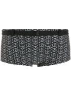 Tommy Hilfiger All Over Logo Print Bikini Bottom - Black