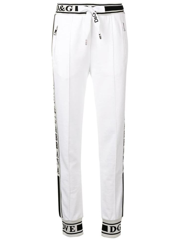 Dolce & Gabbana Logo Wastband Track Pants - White