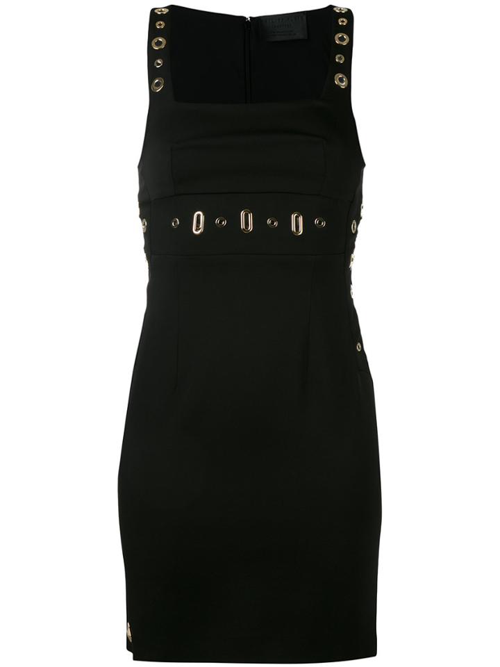 Philipp Plein Eyelet Mini Dress - Black
