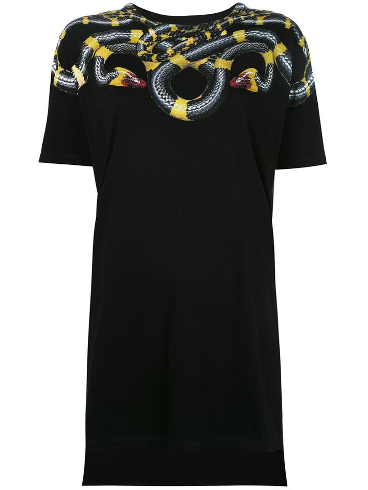 Marcelo Burlon County Of Milan Snake Print T-shirt, Women's, Size: Medium, Black, Cotton