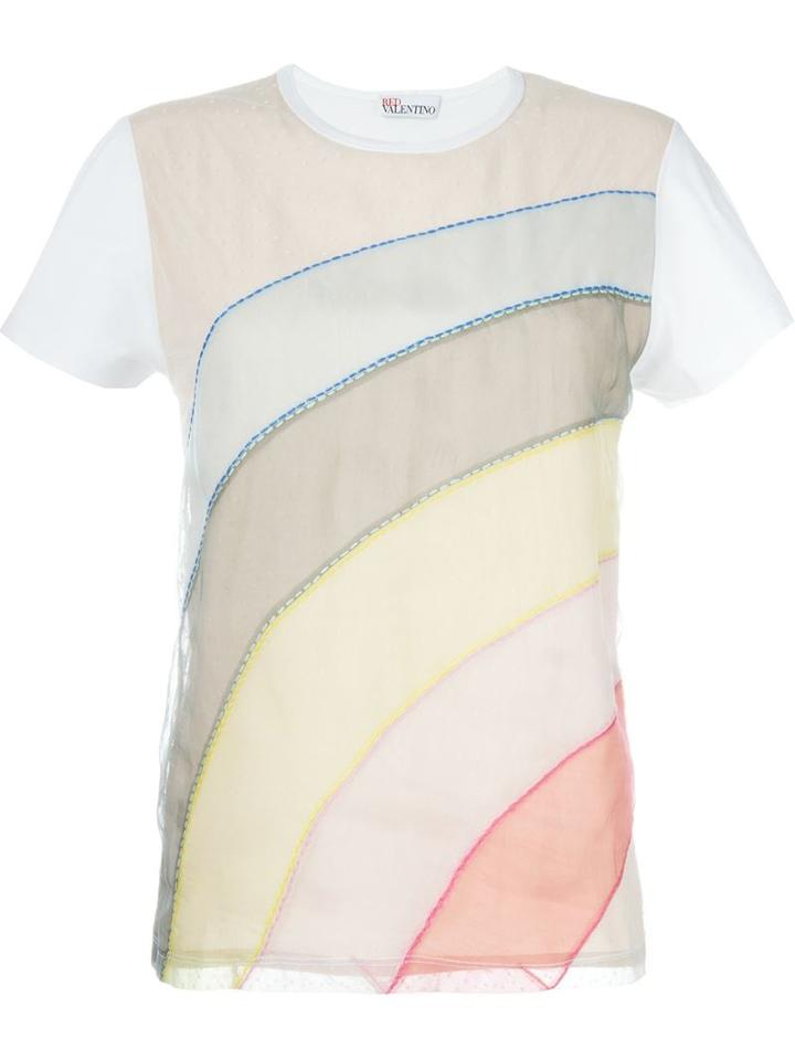 Red Valentino Tulle Rainbow T-shirt