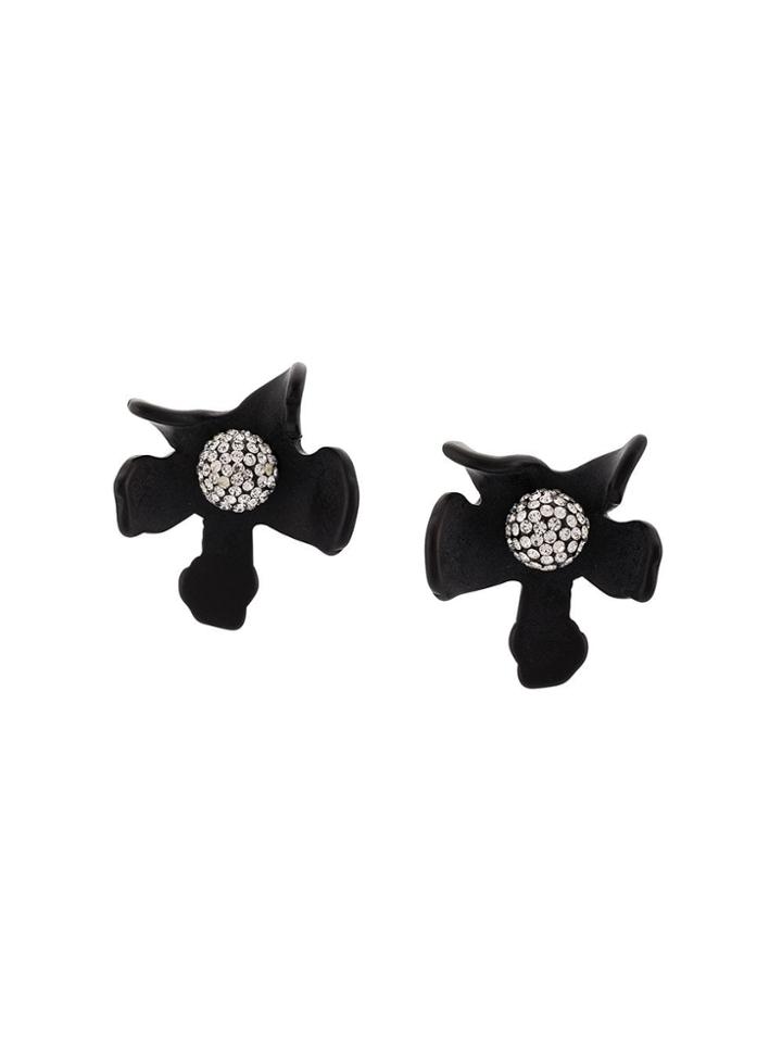 Lele Sadoughi Floral Stud Earrings - Black