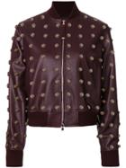 Diesel Black Gold Studded Jacket - Red