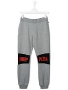 Philipp Plein Junior Teen Logo Patch Track Pants - Grey