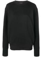 Helmut Lang Knit Sleeves Sweatshirt - Black