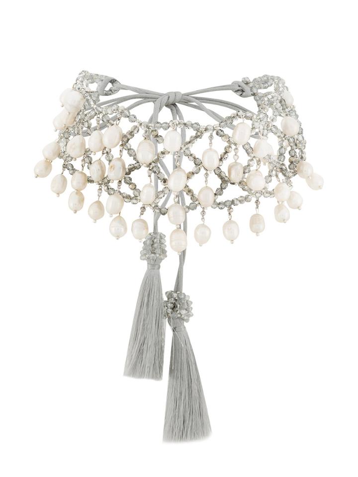 Night Market Choker Necklace - Grey