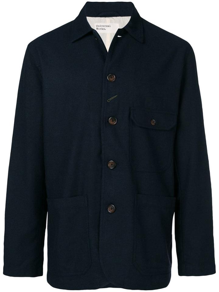 Universal Works Buttoned Shirt Jacket - Blue