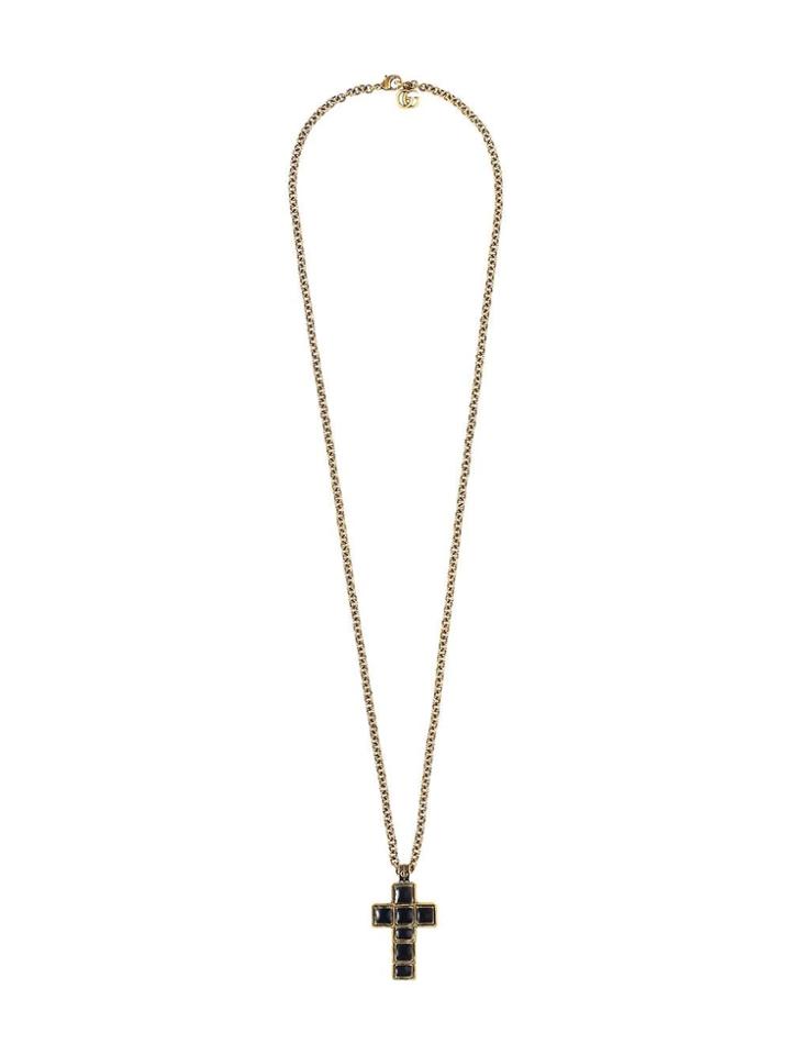 Gucci Necklace With Medium Cross - Gold