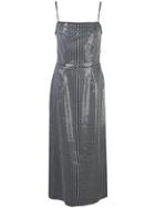 Markarian Side-slit Midi Dress - Black