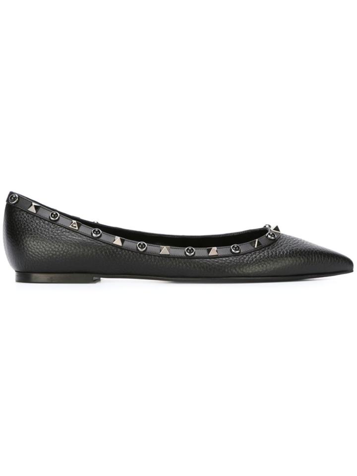 Valentino Valentino Garavani 'rockstud Rolling' Ballerinas - Black