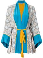Talitha Maghreb Printed Belted Robe - Blue