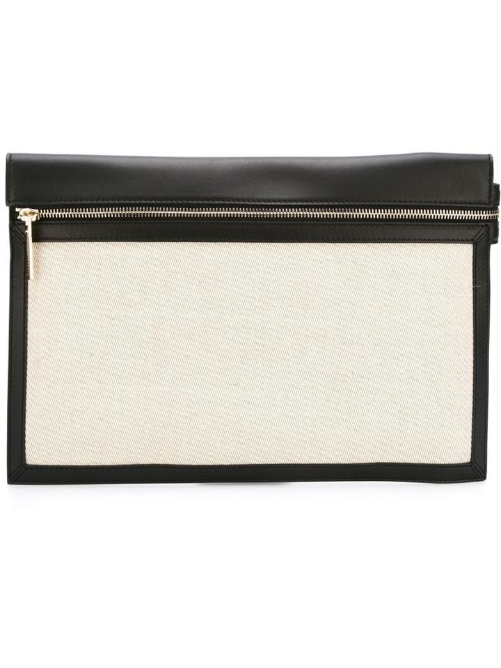Victoria Beckham Large Front Zip Clutch