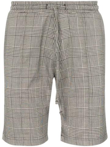 Prevu Silvertone Checked Shorts - Grey