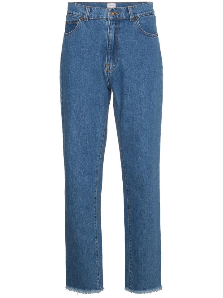 Magda Butrym Blue Raw Edge Hem Jeans