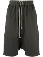 Rick Owens Drkshdw Drop Crotch Shorts, Men's, Size: Medium, Grey, Cotton