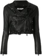 Giorgio Brato Cropped Leather Jacket - Black