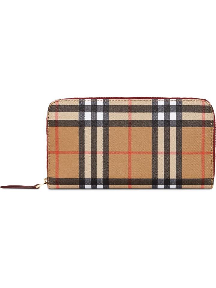 Burberry Vintage Check Ziparound Wallet - Yellow
