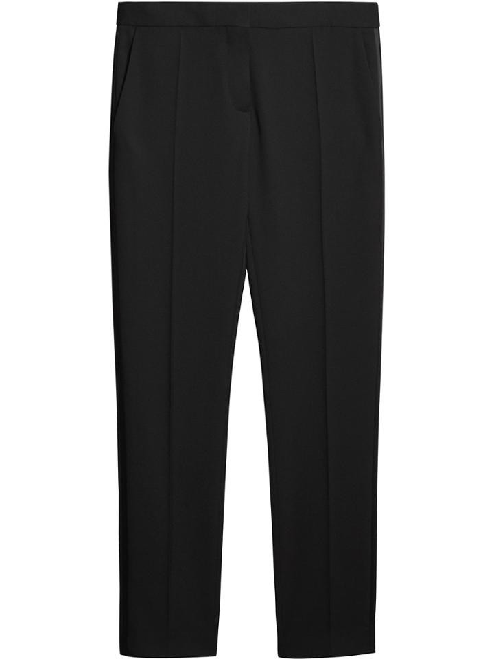 Burberry Front Pleat Trousers - Black
