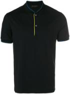 Prada Collarless Polo Shirt - Black