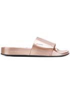 Jimmy Choo Patterned Slider Sandals - Pink & Purple