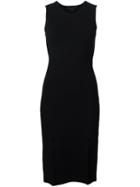 Alexander Wang Slit Detailed Dress, Women's, Size: Large, Black, Viscose/nylon/spandex/elastane