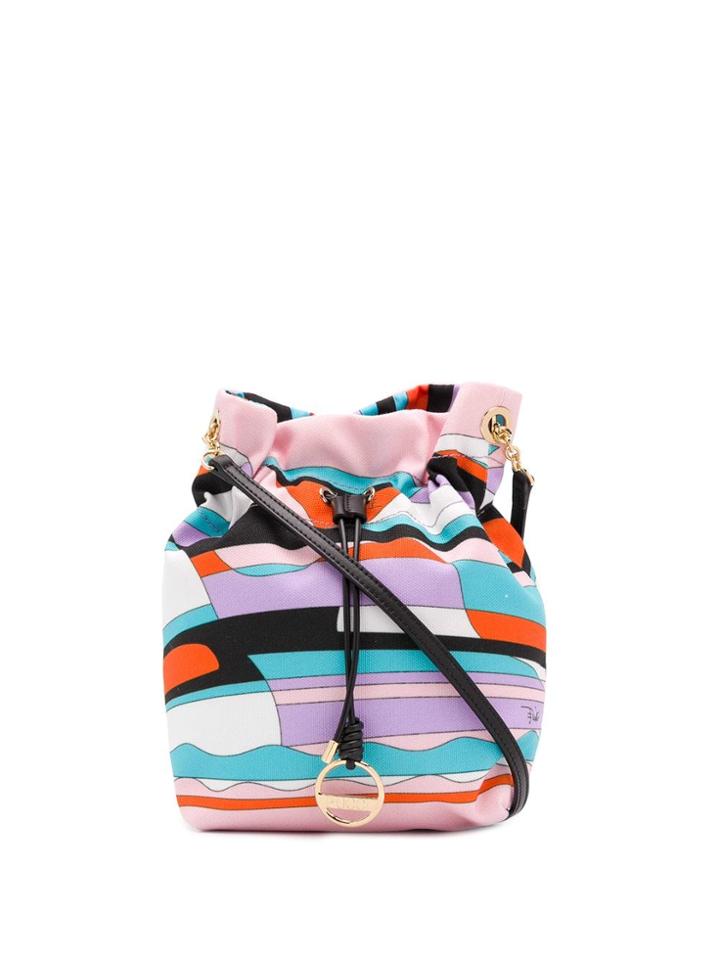 Emilio Pucci Shell Print Bucket Bag - Pink