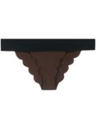 Marysia Contrast Bikini Bottoms - Brown