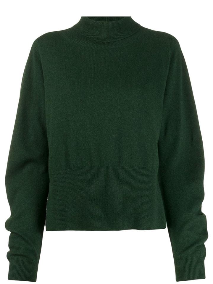 Fabiana Filippi Roll-neck Deep-hem Jumper - Green