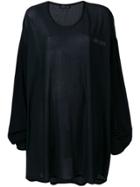 Barbara Bologna Loose Elongated Knitted Top - Black