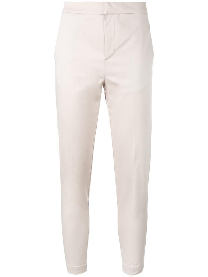Eleventy Cropped Trousers, Women's, Size: 30, Nude/neutrals, Cotton/spandex/elastane