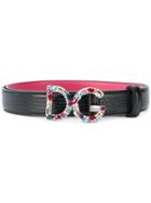 Dolce & Gabbana Bejewelled Buckle Belt - Black