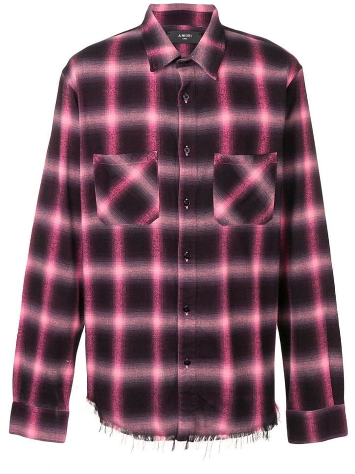 Amiri Checked Button Down Shirt - Pink