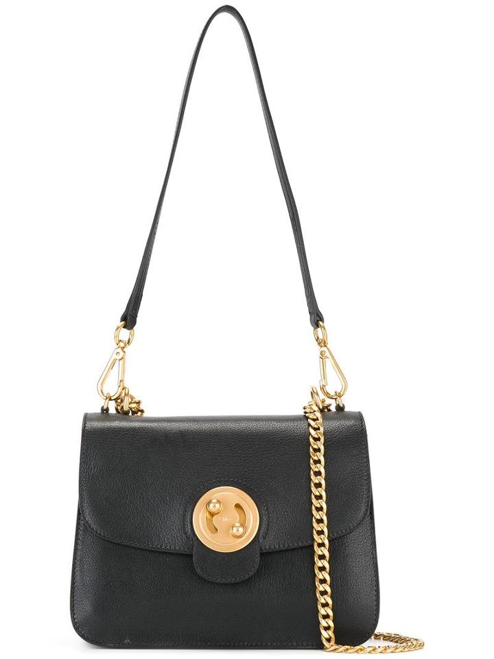 Chloé Mily Shoulder Bag, Women's, Black, Goat Skin